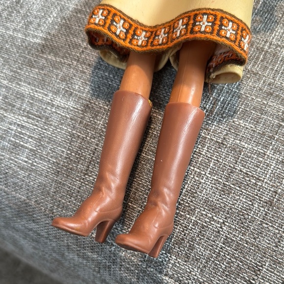 - Elegant Doll with Cream Dress and Brown Boots - Picture 2 of 7